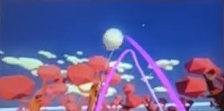 Trails of balls thrown in VR