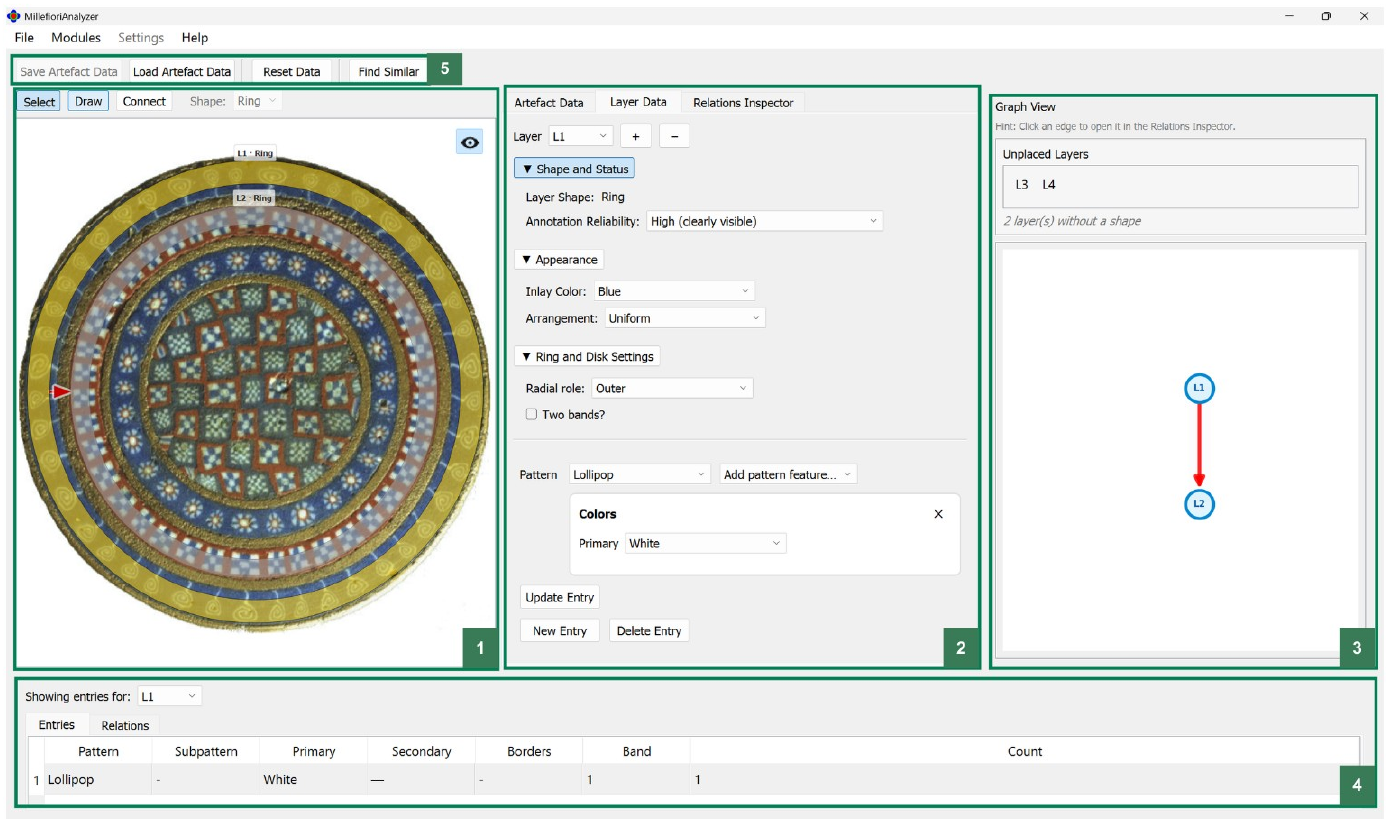 2D transfer function with variability widget