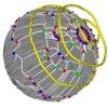 Flow around a ball with a hole