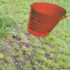 Virtual bucket on real grass