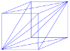 Decomposition of a hexahedron into tetrahedra
